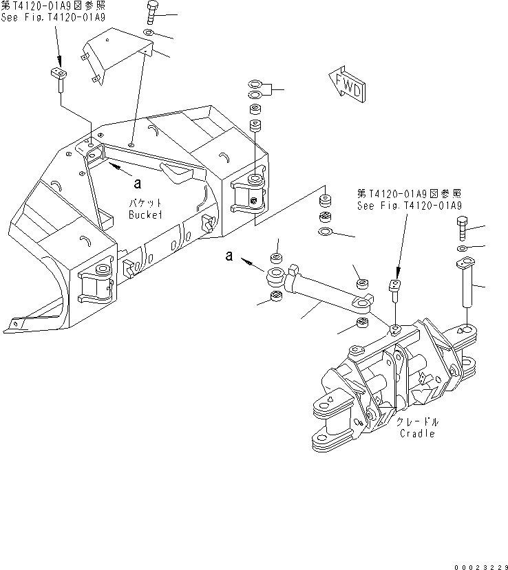 Схема запчастей Komatsu WA380-5-TN - КОВШ С 2-СТОРОНН. РАЗГРУЗКОЙ (/) (ЭЛЕМЕНТЫ КРЕПЛЕНИЯ) РАБОЧЕЕ ОБОРУДОВАНИЕ