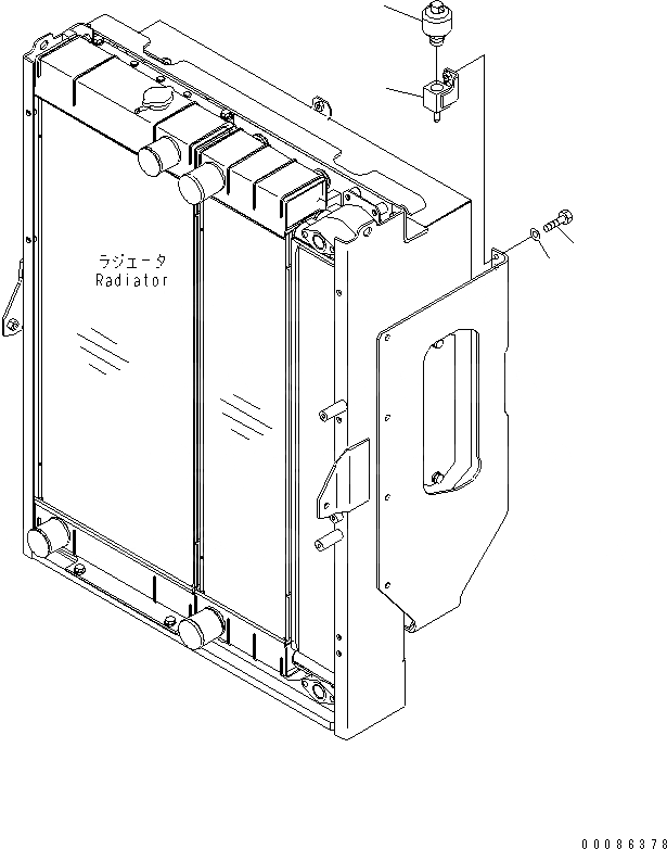 Схема запчастей Komatsu WA380-6 - РАДИАТОР (САПУН)(№799-) СИСТЕМА ОХЛАЖДЕНИЯ