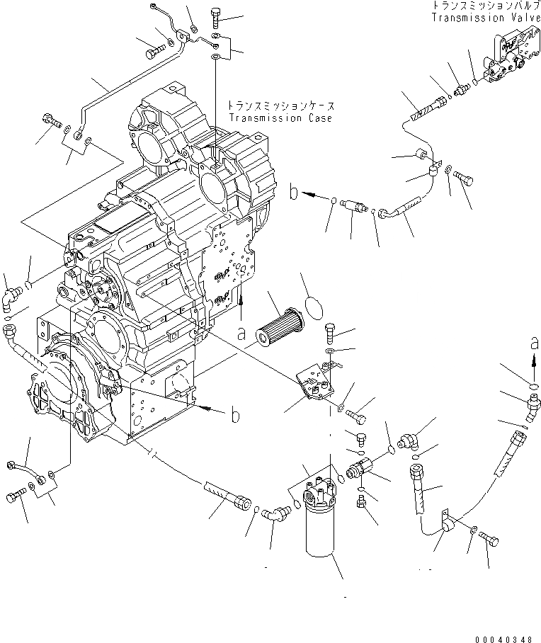 Схема запчастей Komatsu WA380-6 - ТРАНСМИССИЯ (ТРУБЫ)(№-) ТРАНСМИССИЯ