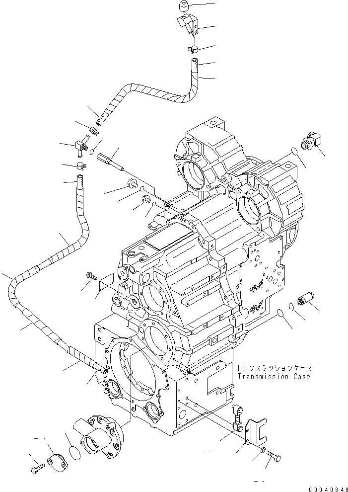 Схема запчастей Komatsu WA380-6 - ТРАНСМИССИЯ (ОНОСЯЩИЕСЯ К НЕЙ ЧАСТИ)(/)(№-) ТРАНСМИССИЯ