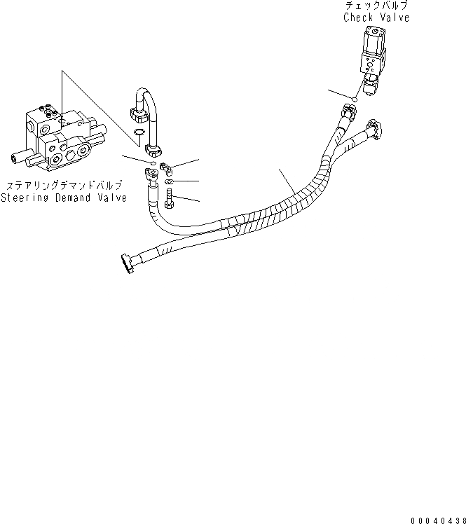 Схема запчастей Komatsu WA380-6 - ГИДРОЛИНИЯ (ПАТРУБКИ НАСОСА УПРАВЛЕНИЯ)(№-) ГИДРАВЛИКА