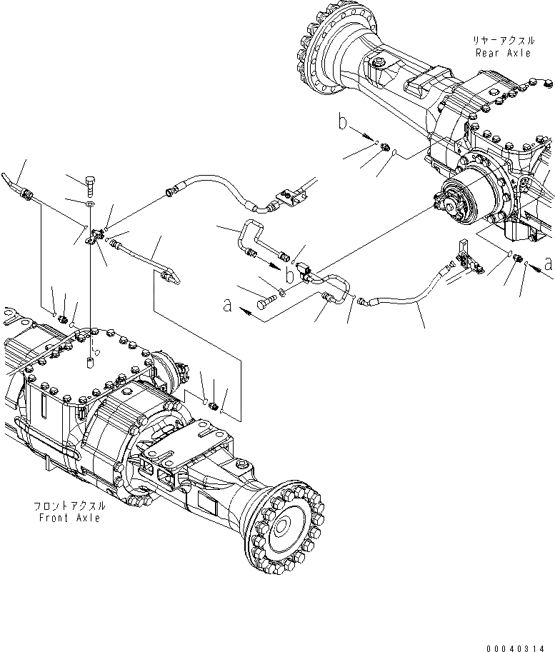 Схема запчастей Komatsu WA380-6 - ТОРМОЗНАЯ ГИДРОЛИНИЯ (ПЕРЕДН. И ЗАДН. МОСТ ТРУБЫ)(№-) КАБИНА ОПЕРАТОРА И СИСТЕМА УПРАВЛЕНИЯ