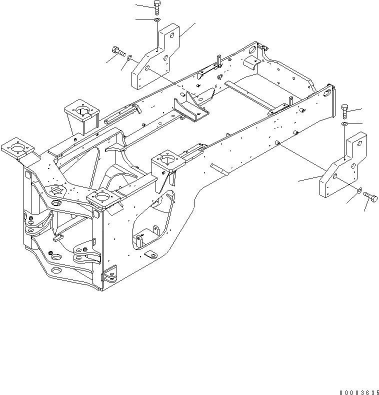 Схема запчастей Komatsu WA380-6 -  ВЕС (ДЛЯ LOG И ВИЛЫ)(№-) ЧАСТИ КОРПУСА