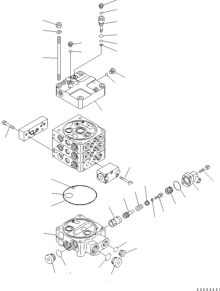 Схема запчастей Komatsu WA380-6 - КОНТРОЛЬНЫЙ КЛАПАН (2-Х СЕЦИОНН.) (ECSS LESS) (/7)(№-) ОСНОВН. КОМПОНЕНТЫ И РЕМКОМПЛЕКТЫ