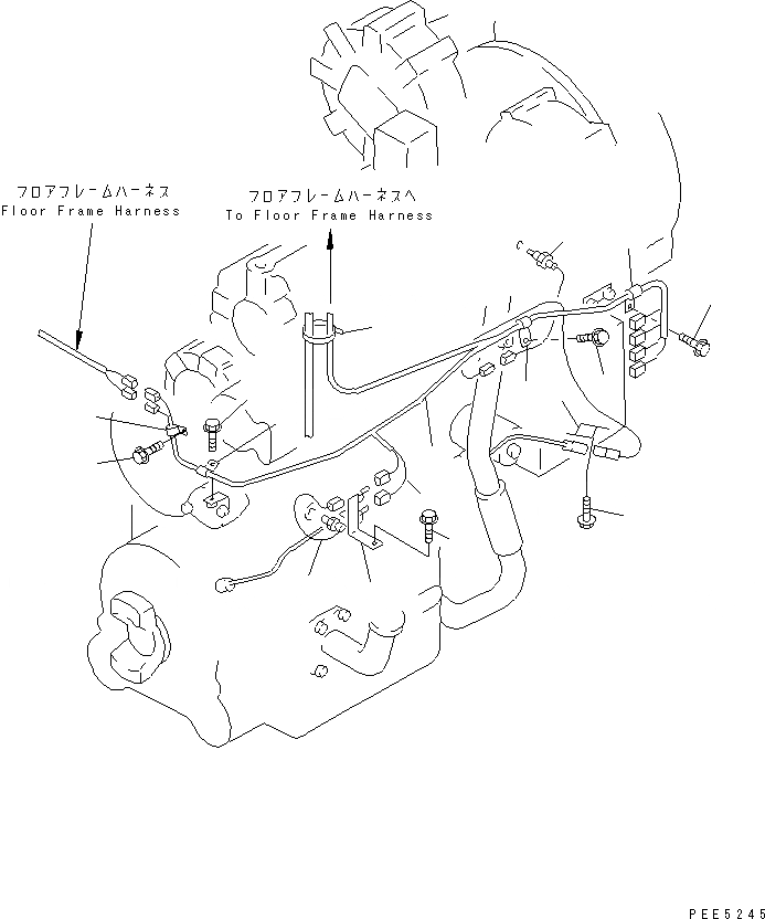 Схема запчастей Komatsu WA380-3 - ГИДРОТРАНСФОРМАТОР И ТРАНСМИССИЯ (Э/ПРОВОДКА ТРАНСМИССИИ) ТРАНСМИССИЯ