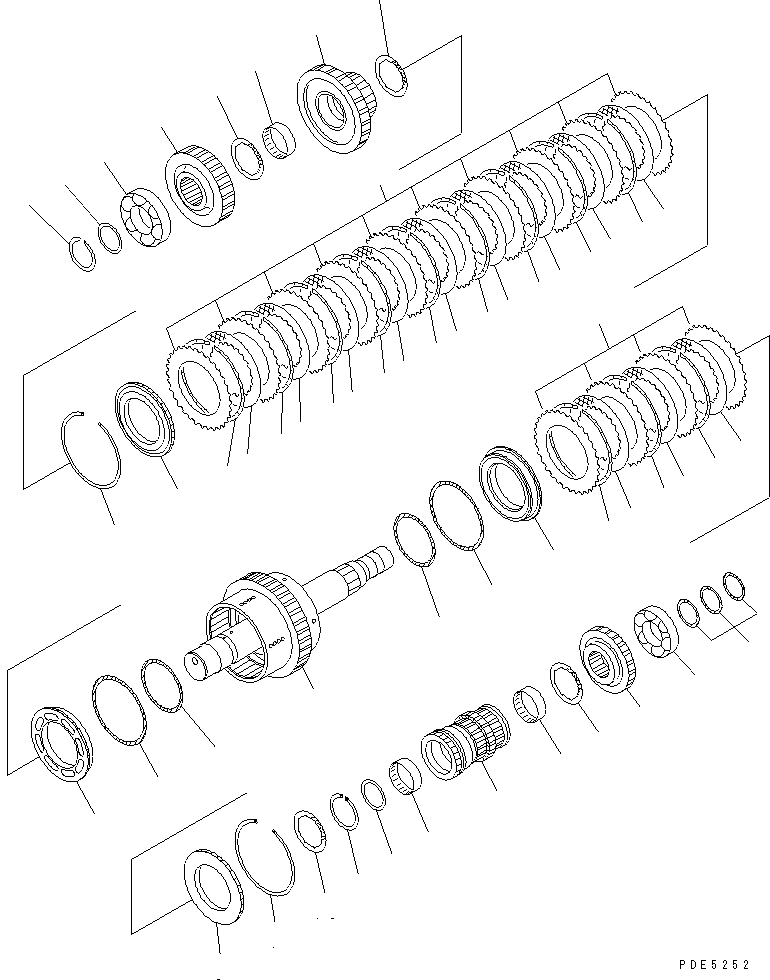 Схема запчастей Komatsu WA380-3 - ТРАНСМИССИЯ (2 И 4 МУФТА) ТРАНСМИССИЯ