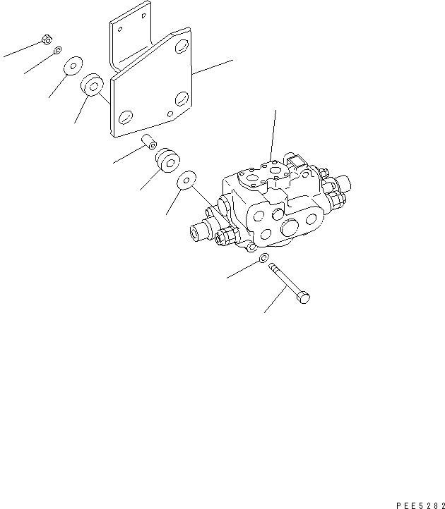 Схема запчастей Komatsu WA380-3 - КЛАПАН РУЛЕВОГО УПРАВЛЕНИЯ (КРЕПЛЕНИЕ КЛАПАНА РУЛЕВ. УПРАВЛЕНИЯ) ГИДРАВЛИКА