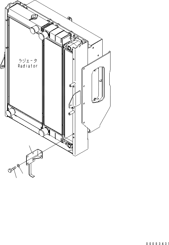 Схема запчастей Komatsu WA380-6 - РАДИАТОР (КОРПУС И ЭЛЕМЕНТЫ КРЕПЛЕНИЯ) (БЕЗ КОНДИЦИОНЕРА)(№-) СИСТЕМА ОХЛАЖДЕНИЯ