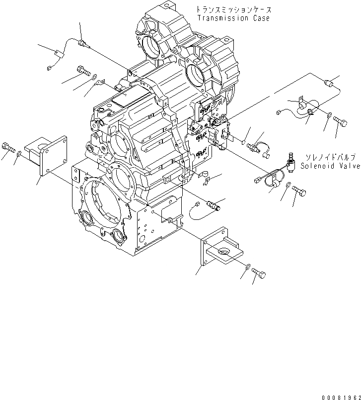 Схема запчастей Komatsu WA380-6 - ТРАНСМИССИЯ НАВЕСН. ОБОРУД(№-8) ТРАНСМИССИЯ