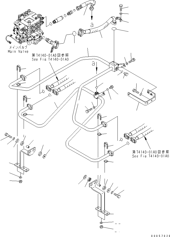 Схема запчастей Komatsu WA380-6 - ГИДРОЛИНИЯ (ЛИНИЯ ГИДРОЦИЛИНДРА ПОДЪЕМА)(№-) ГИДРАВЛИКА