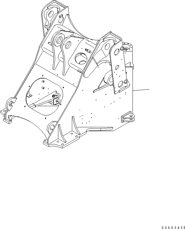 Схема запчастей Komatsu WA380-6 - ПЕРЕДН. РАМА (ДЛЯ АВТОМАТИЧ. СМАЗ.)(№-) ОСНОВНАЯ РАМА И ЕЕ ЧАСТИ