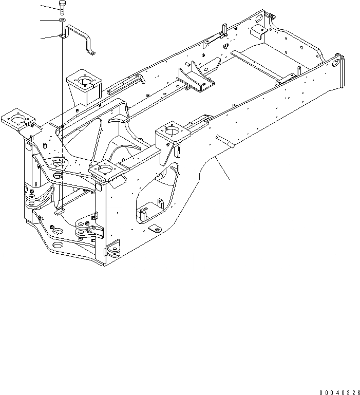 Схема запчастей Komatsu WA380-6 - ЗАДН. РАМА (ЕС NOISE REGULATION ARRANGEMENT ) (ДЛЯ ДОПОЛН. ФИЛЬТР.)(№-) ОСНОВНАЯ РАМА И ЕЕ ЧАСТИ