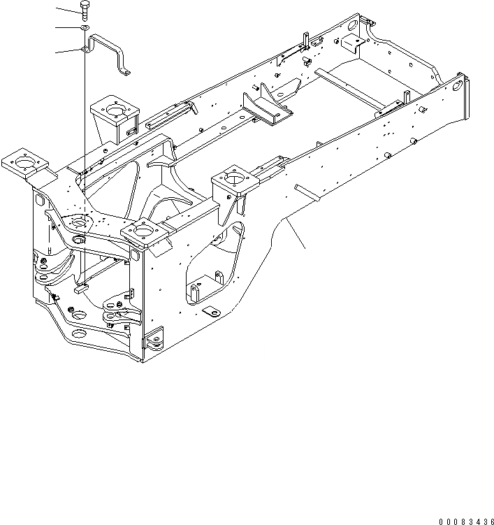 Схема запчастей Komatsu WA380-6 - ЗАДН. РАМА (C/W - LOG И ВИЛЫ) (ЕС НОВ. NOISE REGULATION ARRANGEMENT ) (ДЛЯ DISCONNECT ПЕРЕКЛЮЧАТЕЛЬ)(№-) ОСНОВНАЯ РАМА И ЕЕ ЧАСТИ