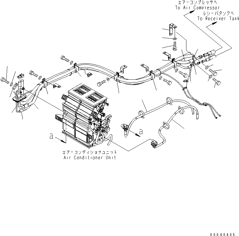 Схема запчастей Komatsu WA380-6 - КАБИНА ROPS (ТРУБКИ КОНДИЦИОНЕРА) (MONOCOQUE ТИП)(№-) КАБИНА ОПЕРАТОРА И СИСТЕМА УПРАВЛЕНИЯ