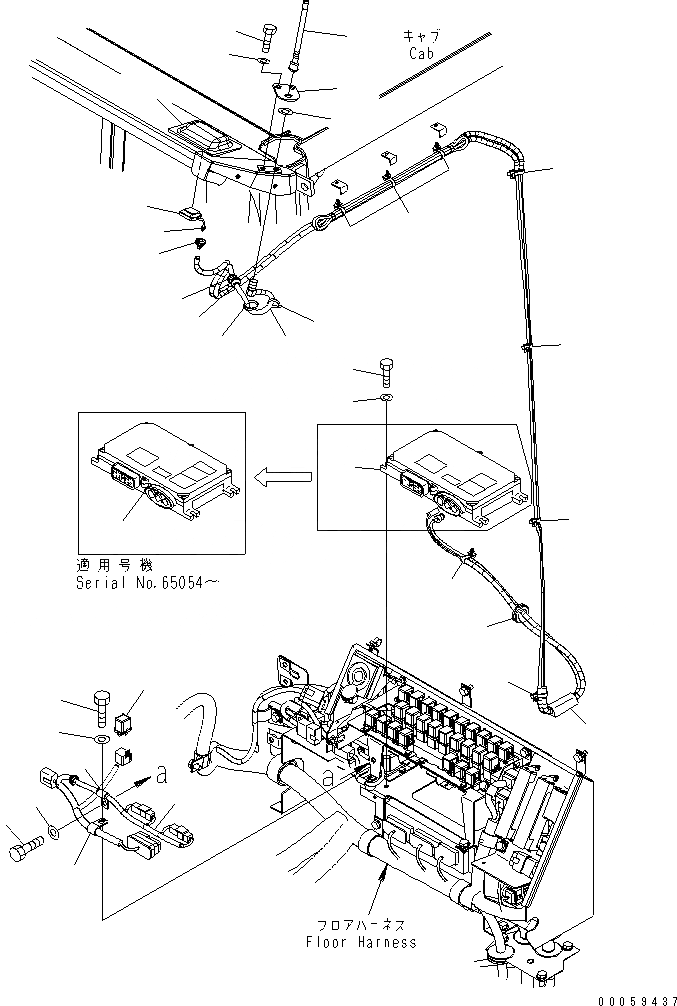 Схема запчастей Komatsu WA380-6 - KOMTRAX(№-) КАБИНА ОПЕРАТОРА И СИСТЕМА УПРАВЛЕНИЯ