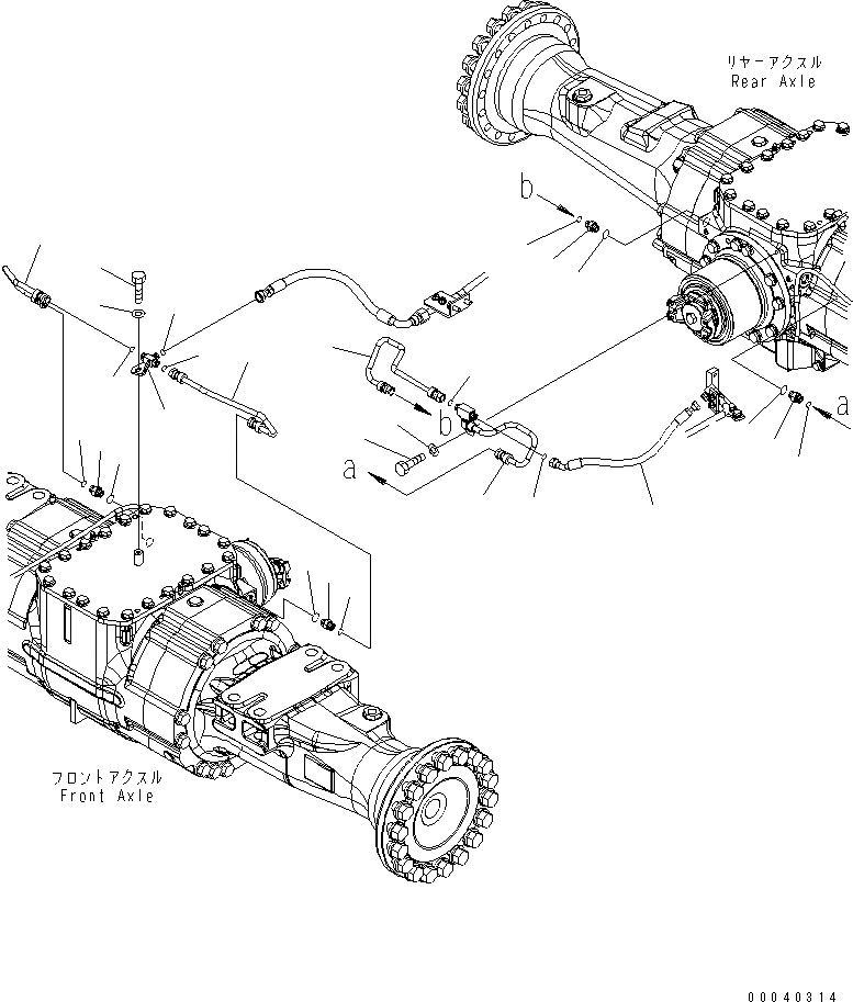 Схема запчастей Komatsu WA380-6 - ТОРМОЗНАЯ ГИДРОЛИНИЯ (ПЕРЕДН. И ЗАДН. МОСТ ТРУБЫ)(№-) КАБИНА ОПЕРАТОРА И СИСТЕМА УПРАВЛЕНИЯ