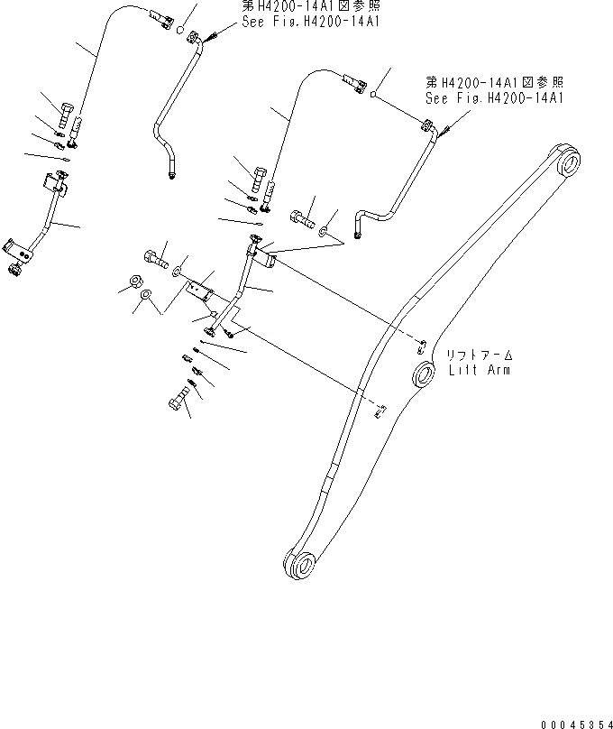 Схема запчастей Komatsu WA380-6 - РУКОЯТЬ И BELL CRANK (ТРУБЫ СТРЕЛЫ) (ДЛЯ 3-Х СЕКЦИОНН. КОНТРОЛЬН. КЛАПАН)(№-) РАБОЧЕЕ ОБОРУДОВАНИЕ