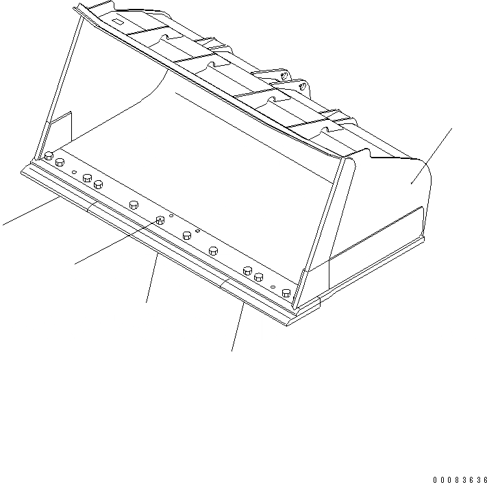 Схема запчастей Komatsu WA380-6 - КОВШ .M (СЫПУЧ. МАТЕР.) (С B.O.C) (КОВШ С КРОМКА)(№-) РАБОЧЕЕ ОБОРУДОВАНИЕ