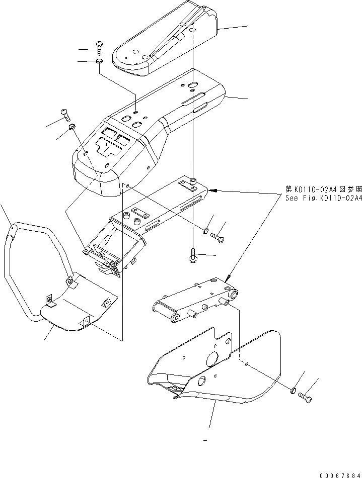 Схема запчастей Komatsu WA380-5 - JOY-STICK РУЛЕВ. УПРАВЛЕНИЕ (COVER) КАБИНА ОПЕРАТОРА И СИСТЕМА УПРАВЛЕНИЯ