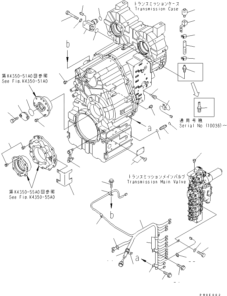 Схема запчастей Komatsu WA380-5 - ТРАНСМИССИЯ (АКСЕССУАРЫ) ТРАНСМИССИЯ