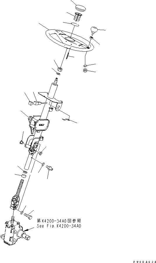 Схема запчастей Komatsu WA380-5 - РУЛЕВОЕ КОЛЕСО И РУЛЕВ. КОЛОНКА (КОЛЕСА И КОЛОНКА) КАБИНА ОПЕРАТОРА И СИСТЕМА УПРАВЛЕНИЯ