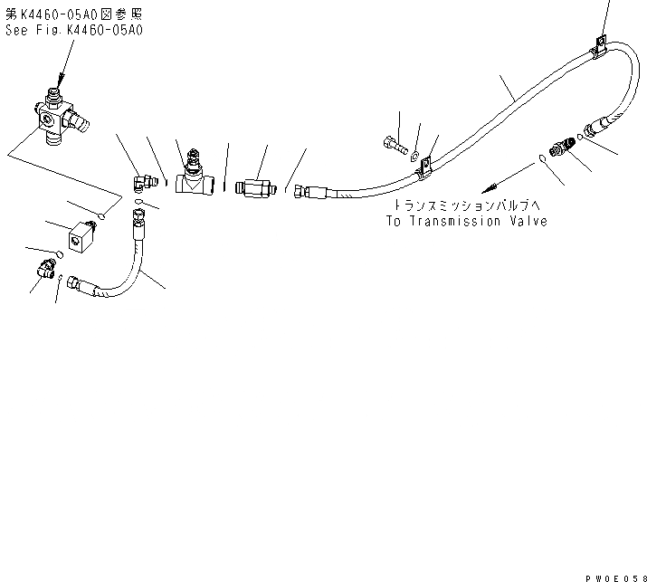 Схема запчастей Komatsu WA380-5 - ТОРМОЗНАЯ ГИДРОЛИНИЯ (СТОЯНОЧНЫЙ ТОРМОЗ PIPNG) КАБИНА ОПЕРАТОРА И СИСТЕМА УПРАВЛЕНИЯ