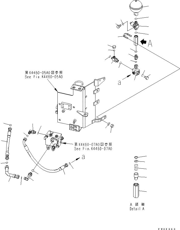 Схема запчастей Komatsu WA380-5 - УПРАВЛ-Е ТОРМОЗОМ (РУЛЕВ. УПРАВЛЕНИЕ P.P.C. ТРУБЫ) КАБИНА ОПЕРАТОРА И СИСТЕМА УПРАВЛЕНИЯ