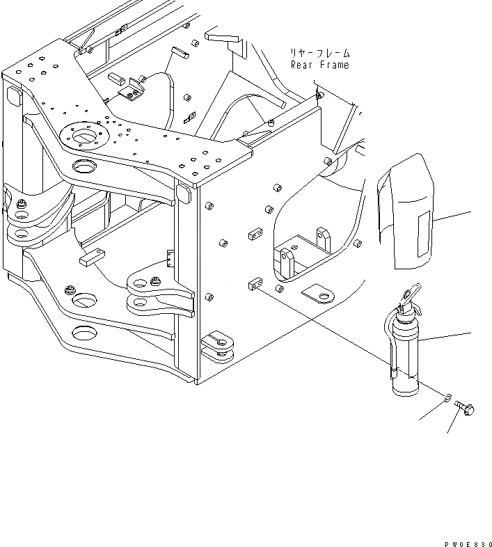 Схема запчастей Komatsu WA380-5 - ОГНЕТУШИТЕЛЬ (ДЛЯ ЯПОН.) АКСЕССУАРЫ И ИНСТРУМЕНТ