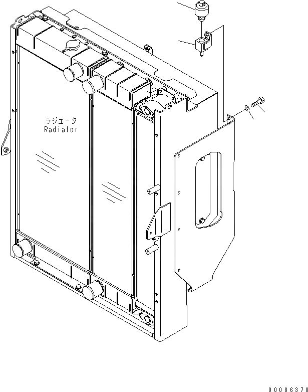Схема запчастей Komatsu WA380-6 - РАДИАТОР (САПУН)(№799-) СИСТЕМА ОХЛАЖДЕНИЯ