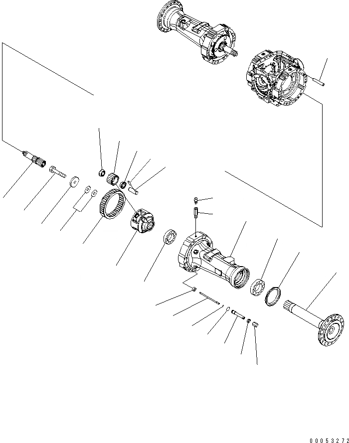 Схема запчастей Komatsu WA380-6 - ЗАДН. МОСТ (КОНЕЧНАЯ ПЕРЕДАЧА) (ЛЕВ.)(№-) ТРАНСМИССИЯ