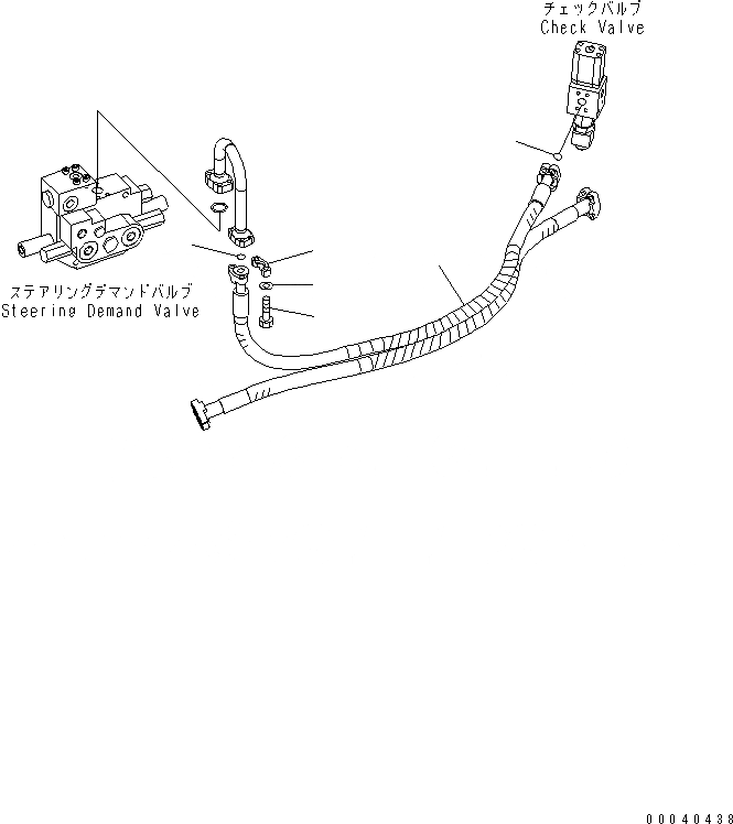 Схема запчастей Komatsu WA380-6 - ГИДРОЛИНИЯ (ПАТРУБКИ НАСОСА УПРАВЛЕНИЯ)(№-) ГИДРАВЛИКА