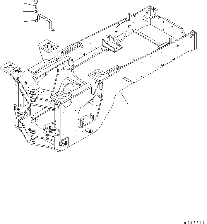 Схема запчастей Komatsu WA380-6 - ЗАДН. РАМА (ПРОТИВОВЕС - LOG И ВИЛЫ) (ЕС НОВ. NOISE REGULATION ARRANGEMENT )(№-) ОСНОВНАЯ РАМА И ЕЕ ЧАСТИ