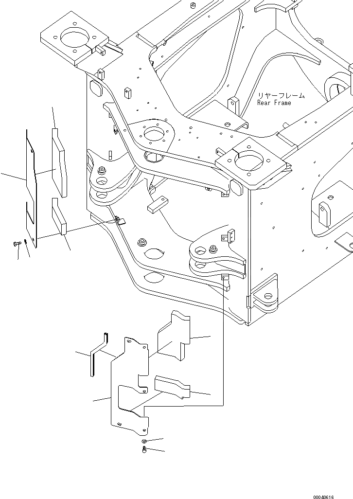 Схема запчастей Komatsu WA380-6 - БЛОКИР. ШАНГА И КРЫШКА(HINGE COVER) (ЕС NOISE REGULATION ARRANGEMENT )(№-) ОСНОВНАЯ РАМА И ЕЕ ЧАСТИ