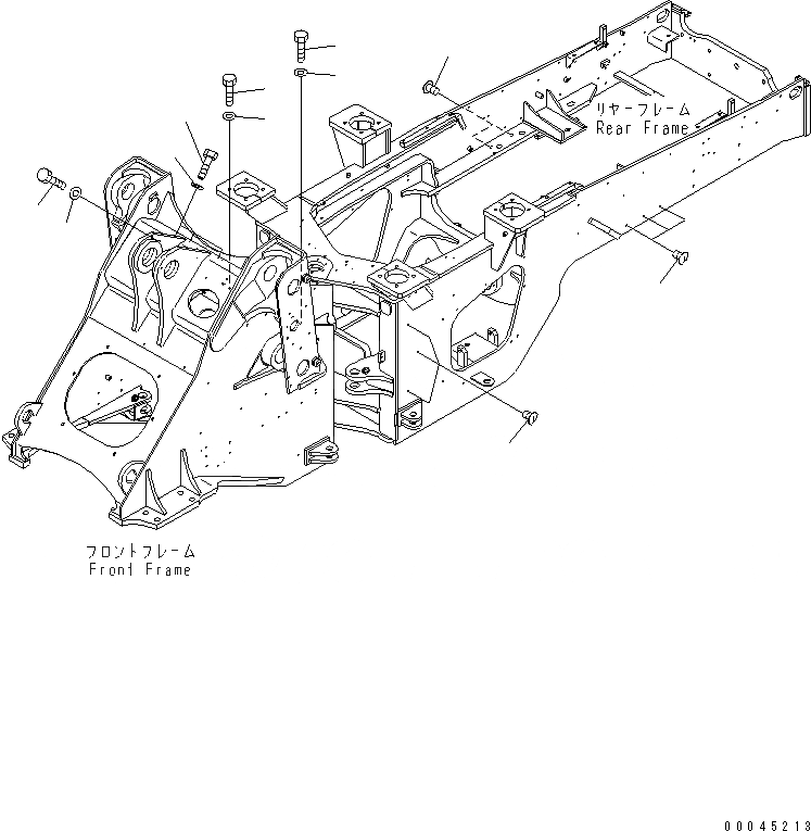 Схема запчастей Komatsu WA380-6 - БЛОКИР. ШАНГА И КРЫШКА(КРЫШКА)(№-) ОСНОВНАЯ РАМА И ЕЕ ЧАСТИ