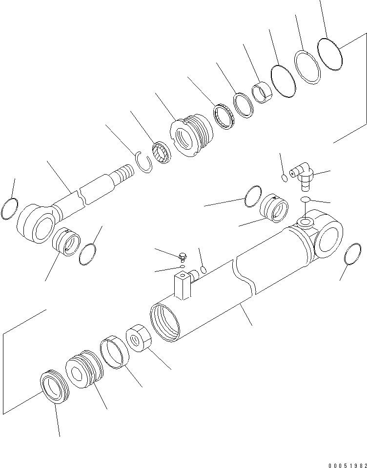 Схема запчастей Komatsu WA380-6 - ЦИЛИНДР РУЛЕВ. УПР-Я (ВНУТР. ЧАСТИ)(№-) ОСНОВН. КОМПОНЕНТЫ И РЕМКОМПЛЕКТЫ