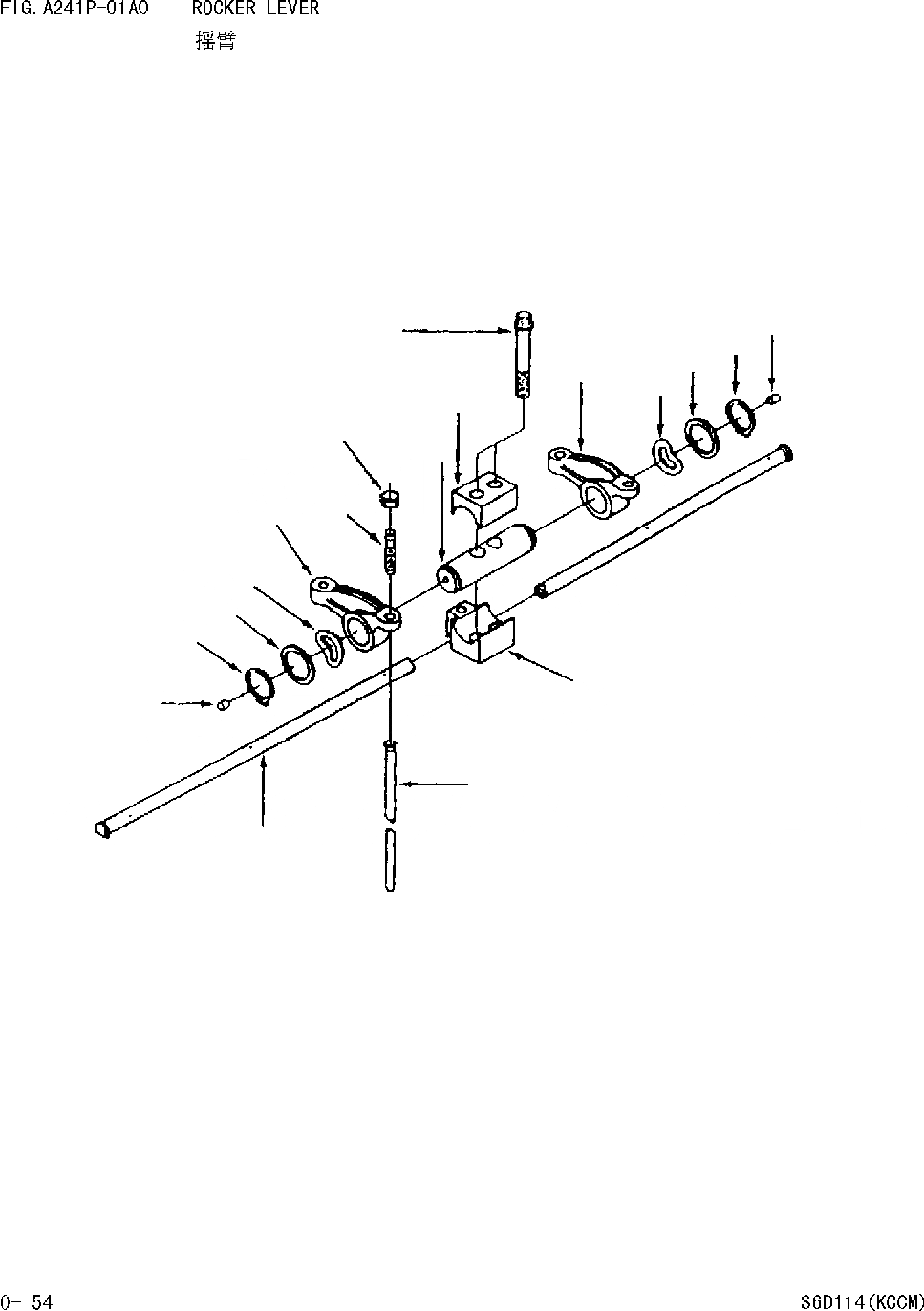 Схема запчастей Komatsu WA380-DZ-3 - РЫЧАГ КОРОМЫСЛА [ДВИГАТЕЛЬ SD(KCCM) SERIAL NO. И UP]