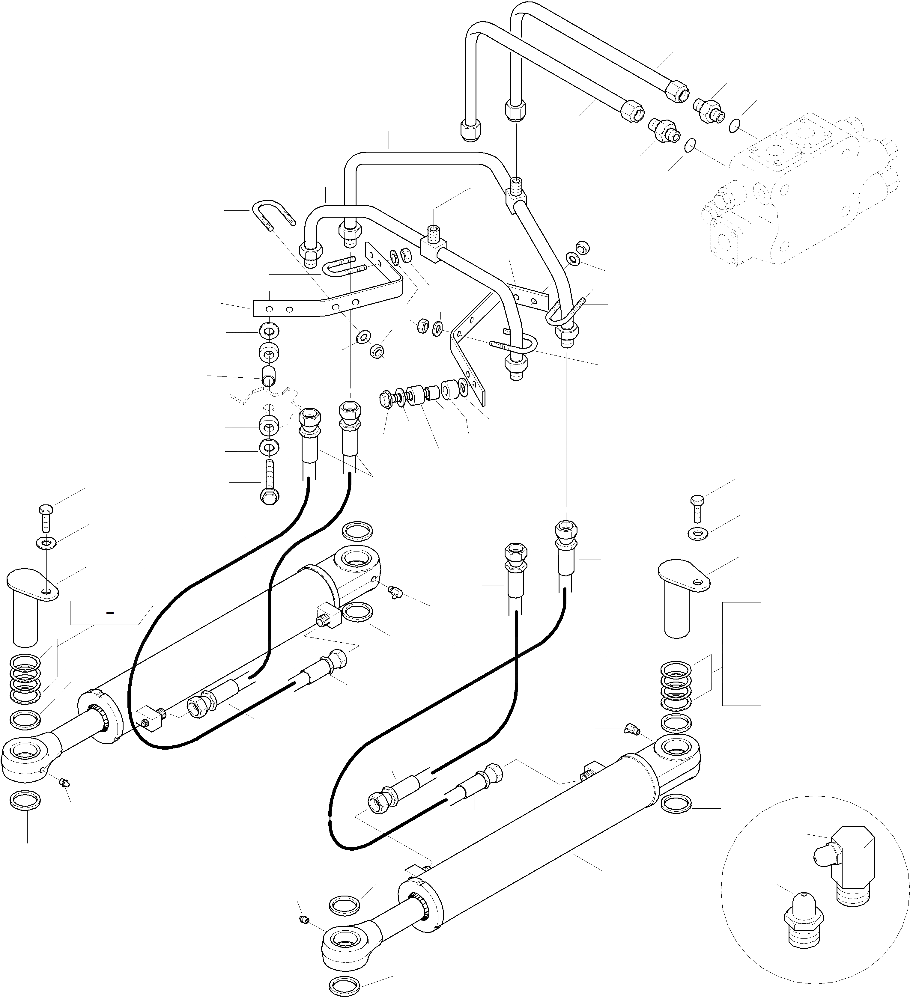 Схема запчастей Komatsu WA380-3 - ЦИЛИНДР РУЛЕВ. УПР-Я И ТРУБЫS 7 РУЛЕВ. УПРАВЛЕНИЕ