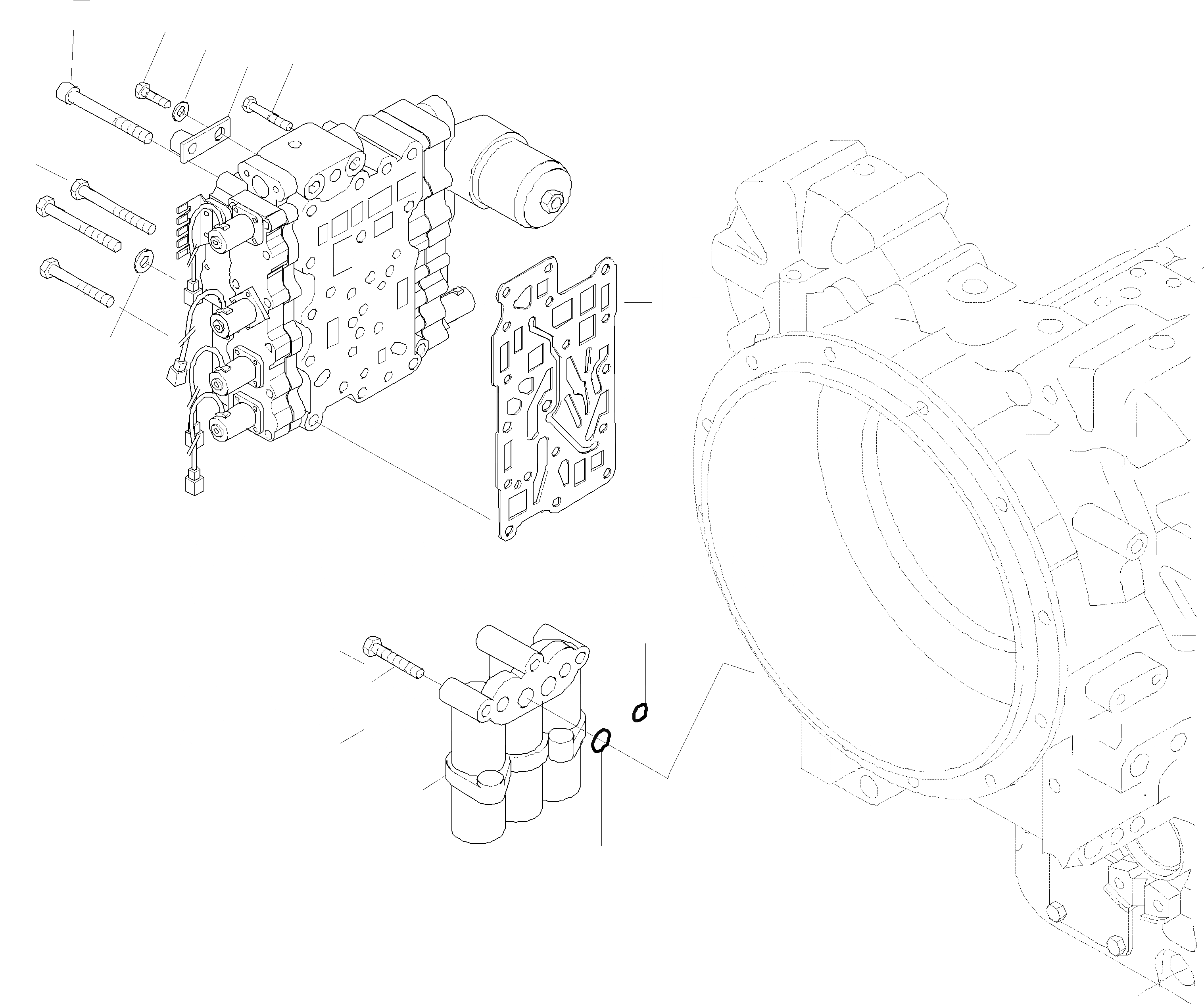 Схема запчастей Komatsu WA380-3 - POWERSHIFT ТРАНСМИССИЯ, УПРАВЛЯЮЩ. КЛАПАН + BY-PASS КЛАПАН ТРАНСМИССИЯ, КРЕСТОВИНА