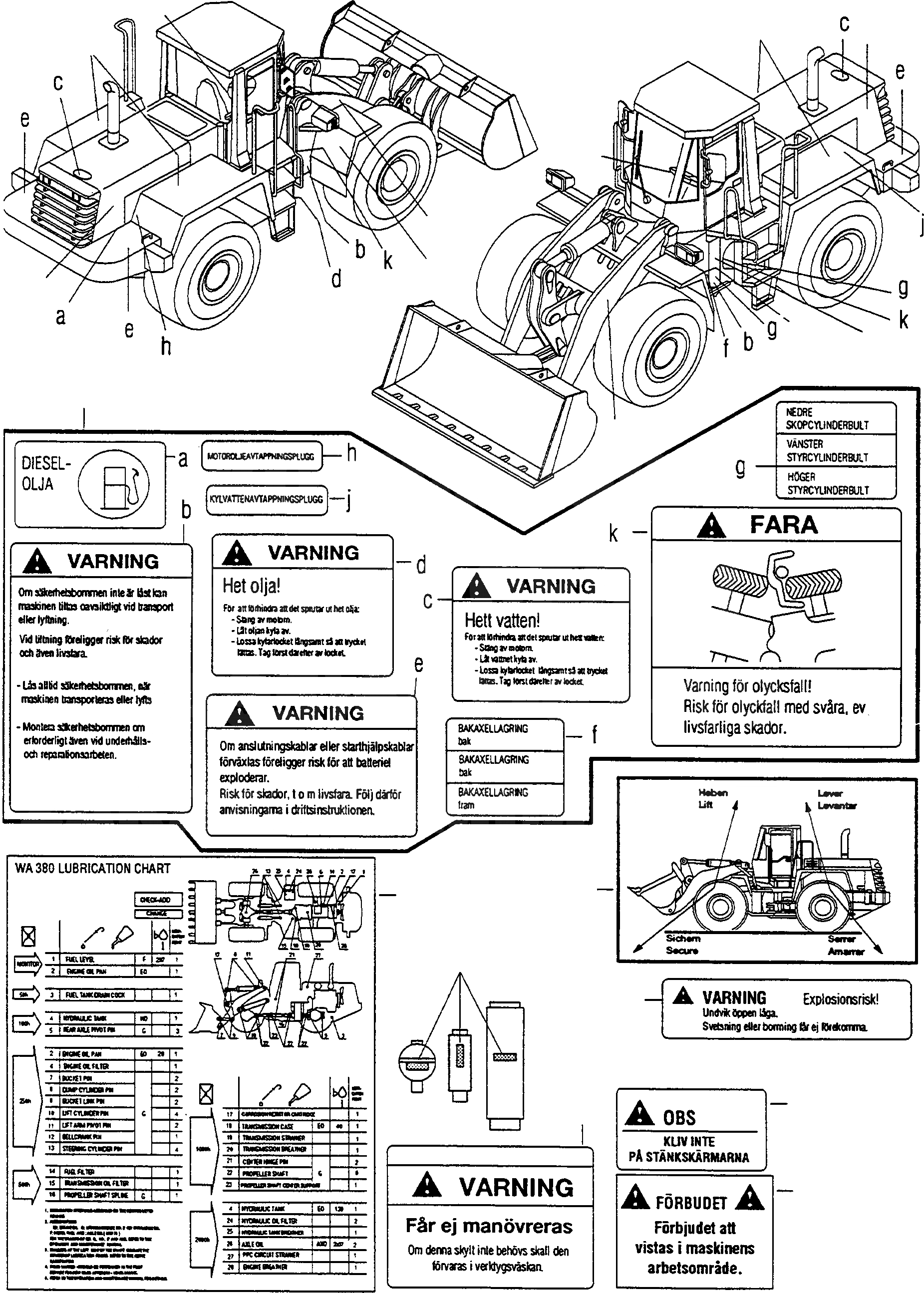 Схема запчастей Komatsu WA380-3 - ТАБЛИЧКИS, SWEDISH ИНСТРУМЕНТ, АКСЕССУАРЫ, БУКВЕНН.