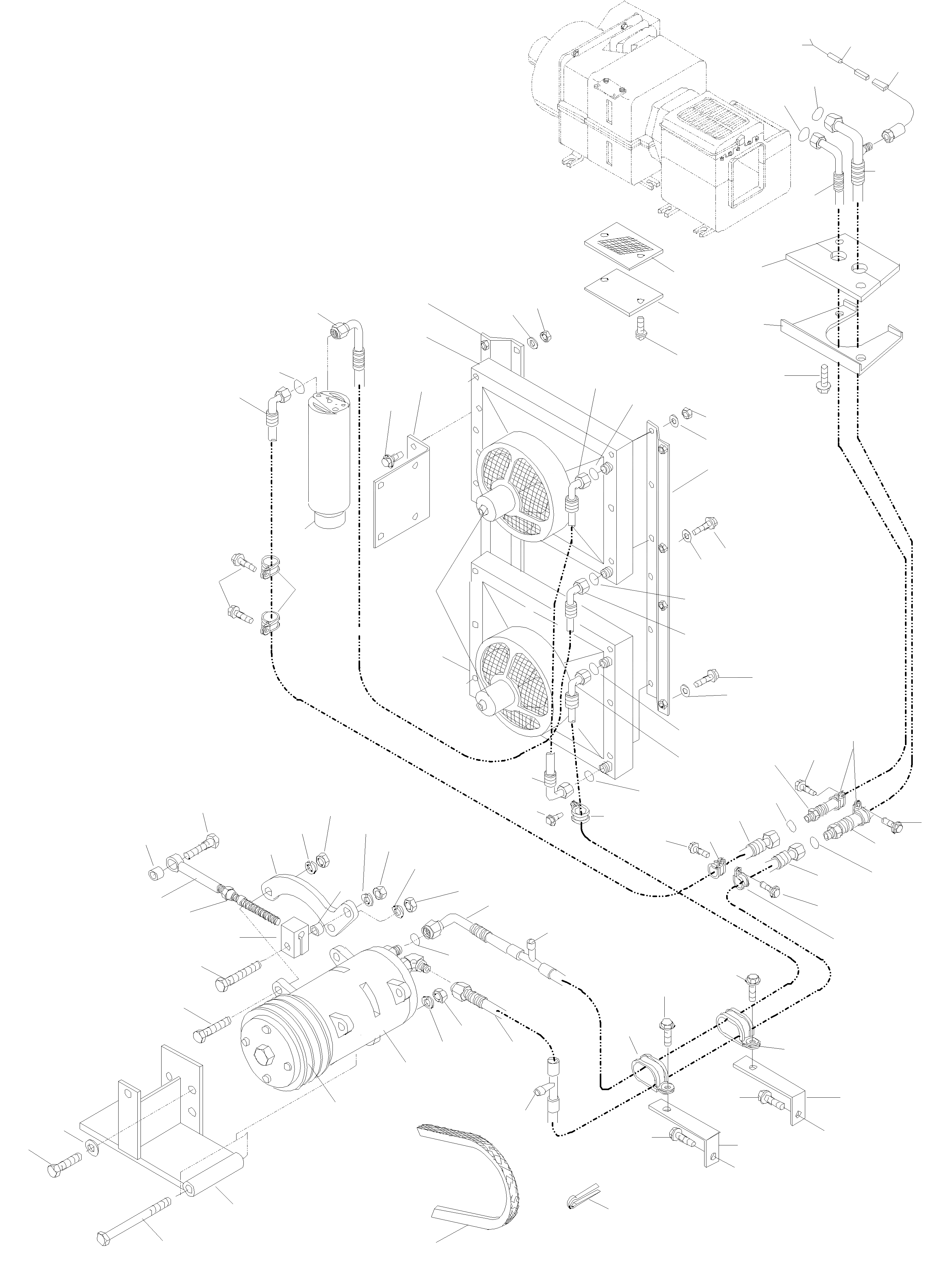 Схема запчастей Komatsu WA380-3 - КОНДИЦ. ВОЗДУХА, ЗАДН. РАМА ПРИВОДRS КАБИНА