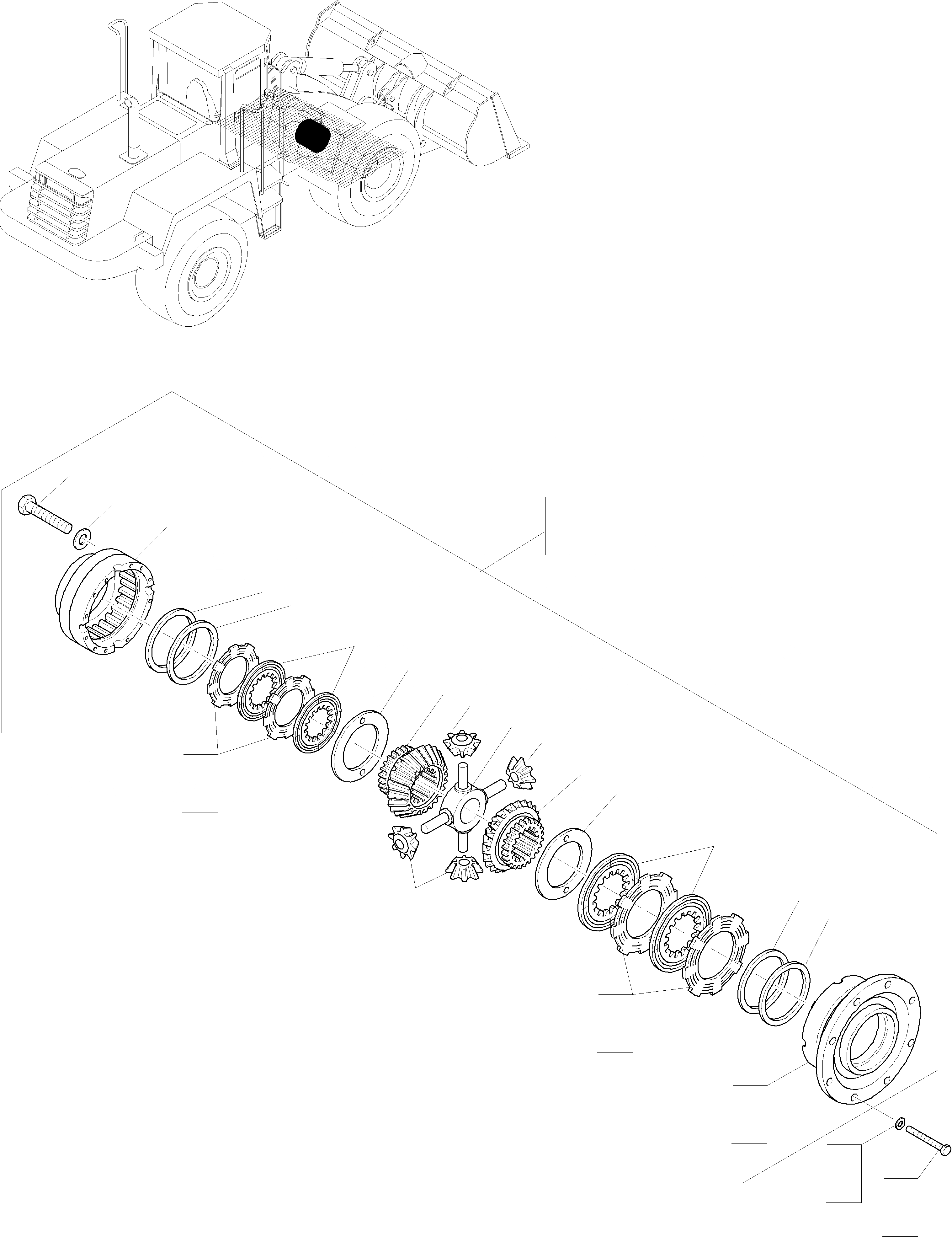 Схема запчастей Komatsu WA380-3 - ДИФФЕРЕНЦ., ПЕРЕДНИЙ МОСТ МОСТ INSERT, ПЕРЕДНИЙ МОСТ