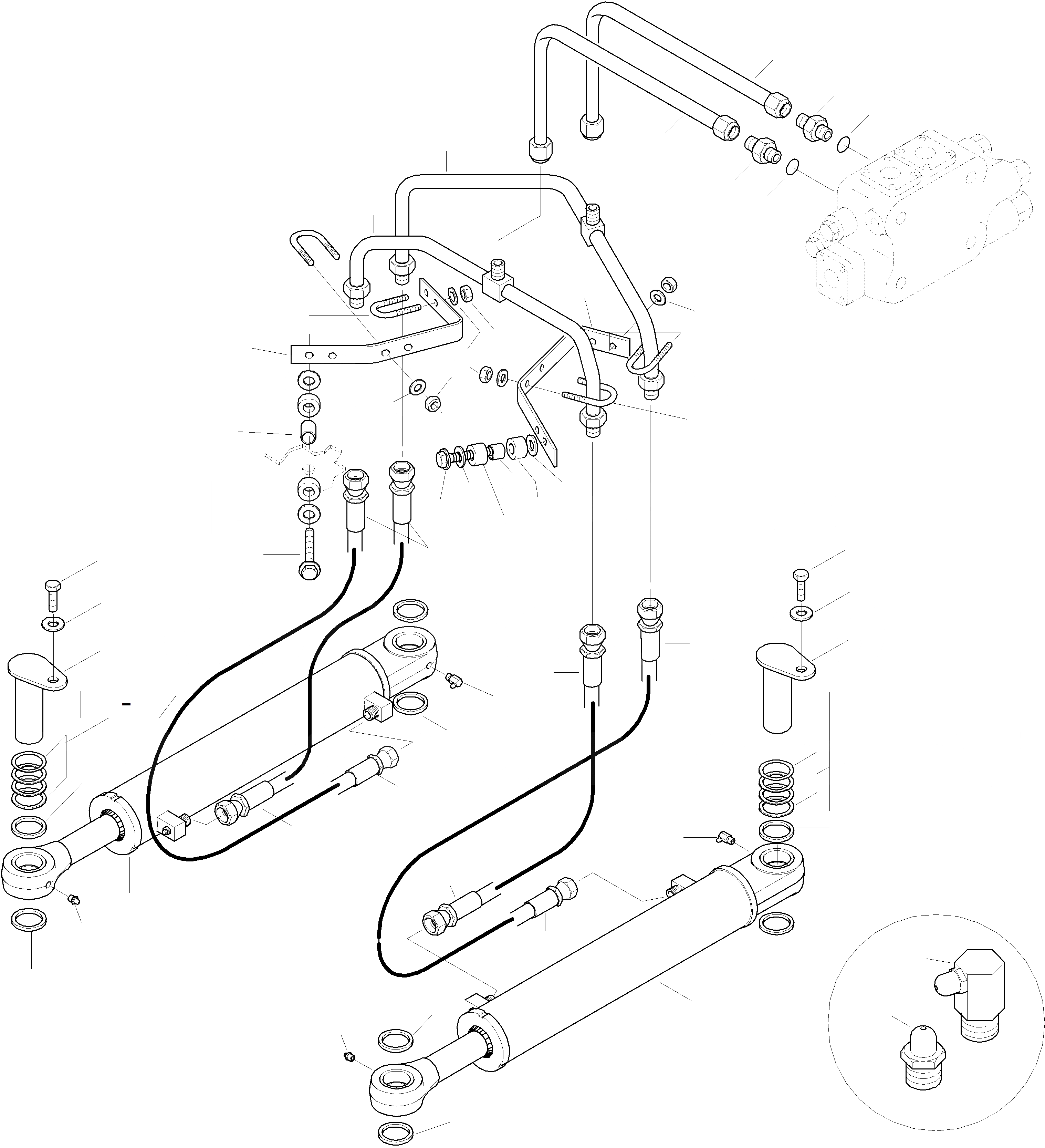 Схема запчастей Komatsu WA380-3 active - ЦИЛИНДР РУЛЕВ. УПР-Я И ТРУБЫS 7 РУЛЕВ. УПРАВЛЕНИЕ