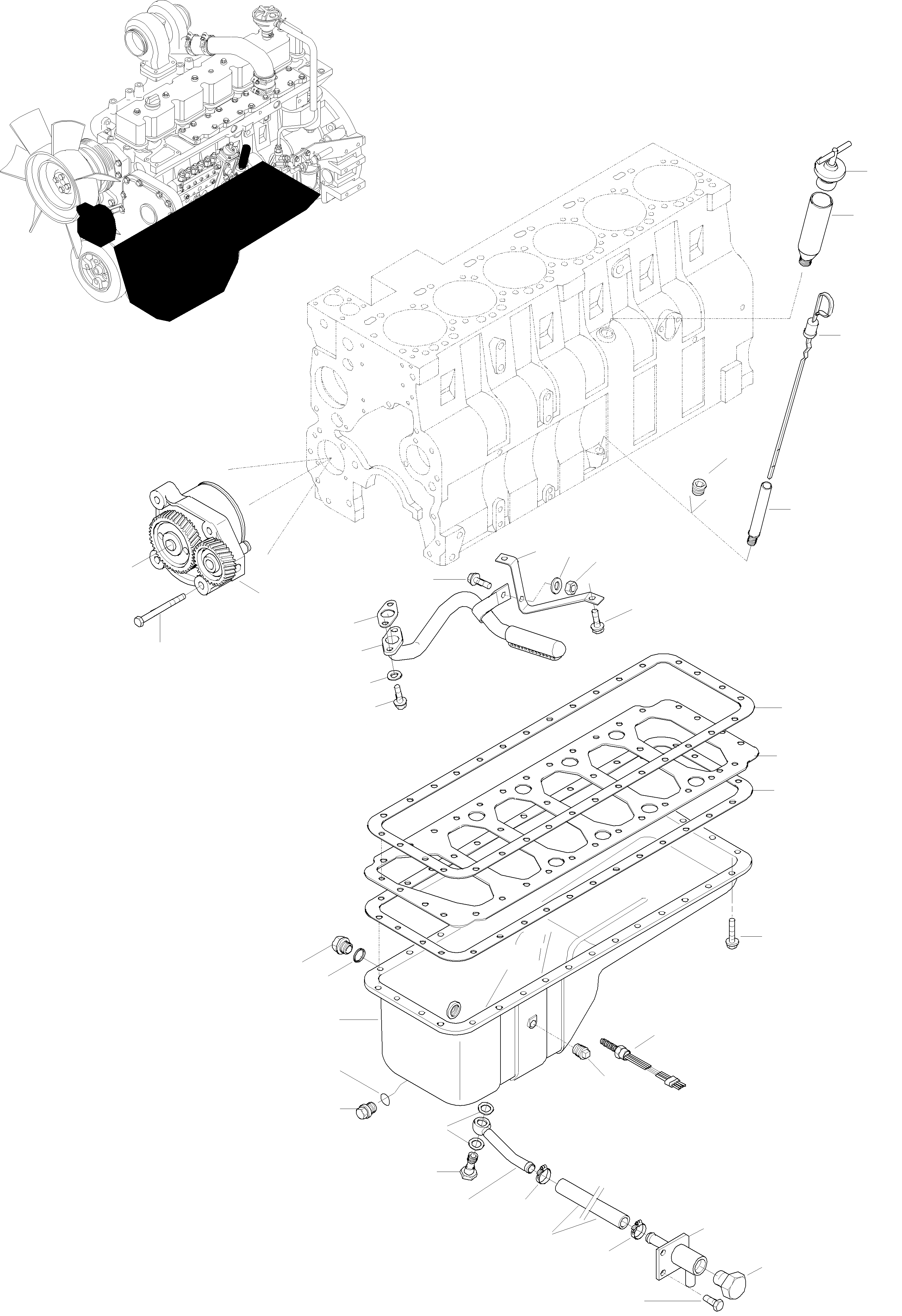 Схема запчастей Komatsu WA380-3 active - ДВИГАТЕЛЬ СМАЗКА ДВИГАТЕЛЬ, КРЕПЛЕНИЕ ДВИГАТЕЛЯ