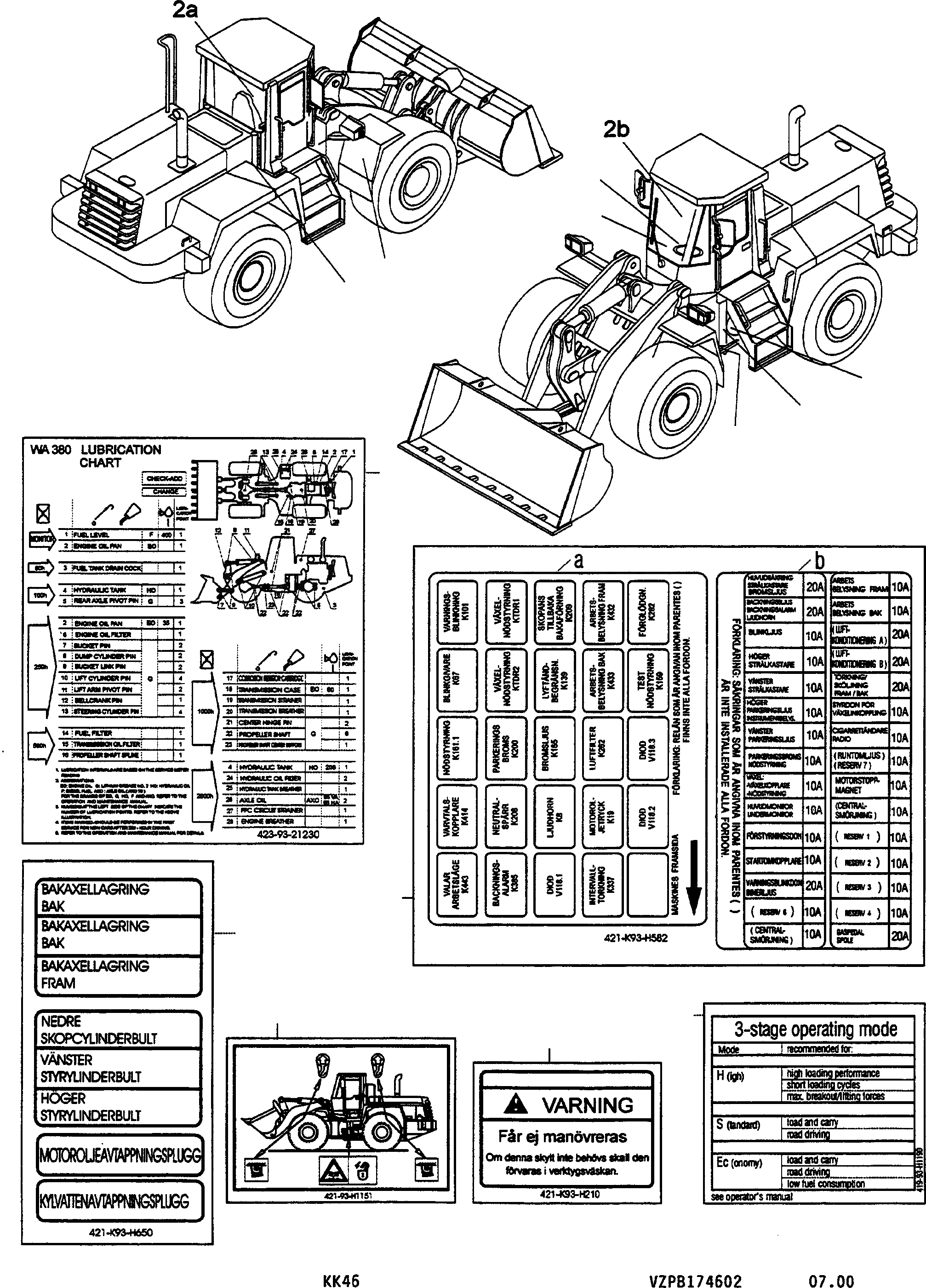 Схема запчастей Komatsu WA380-3 active - ТАБЛИЧКИS, SWEDISH ИНСТРУМЕНТ, АКСЕССУАРЫ, БУКВЕНН.