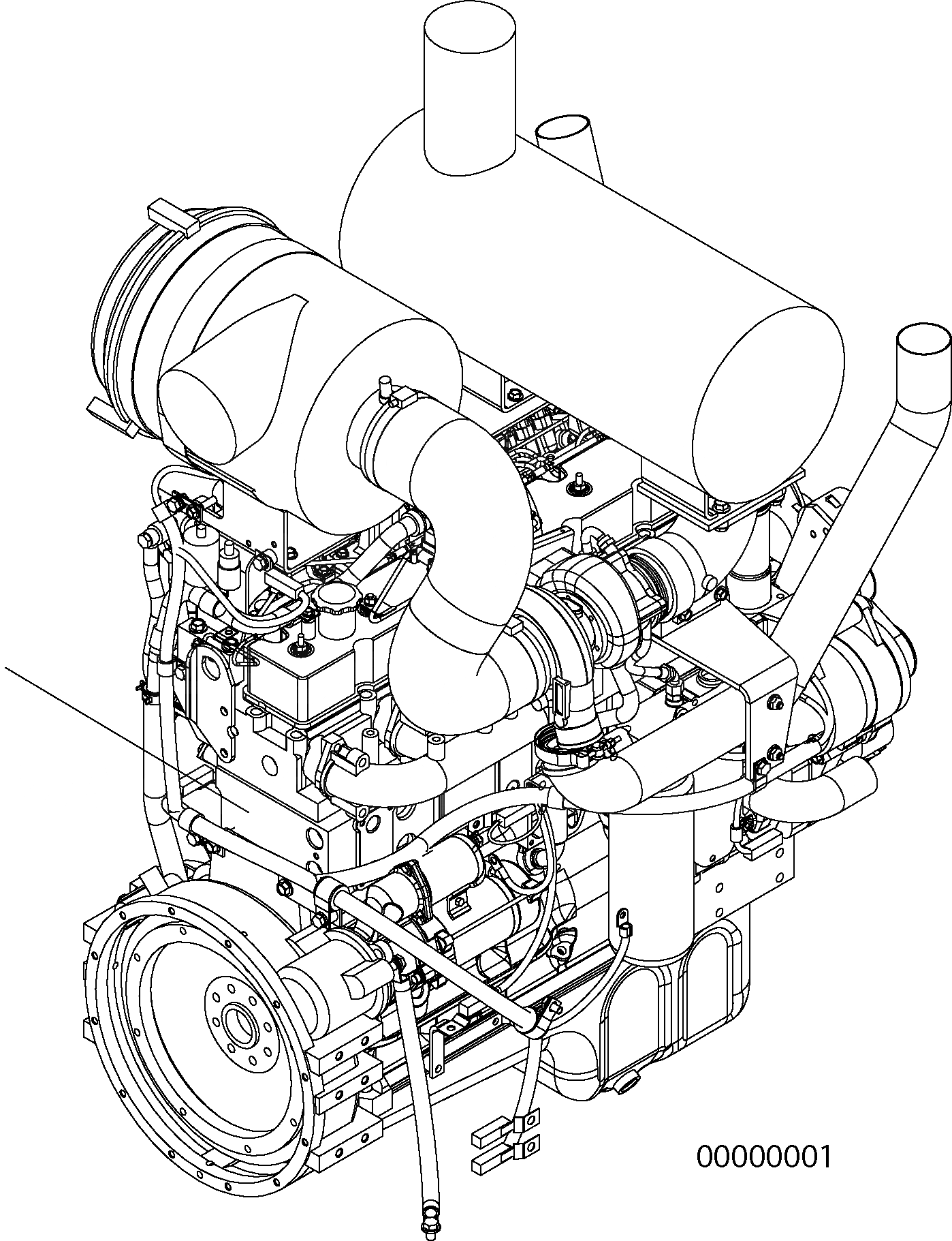 Схема запчастей Komatsu WA380-5 - ДВИГАТЕЛЬ CPLT. AA ДВИГАТЕЛЬ