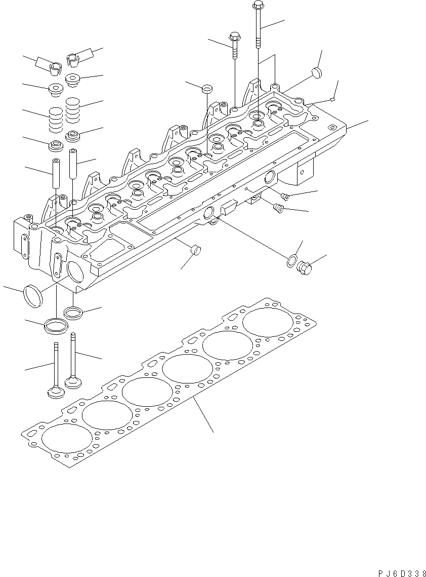 Схема запчастей Komatsu WA380-5 - ГОЛОВКА ЦИЛИНДРОВ AA ДВИГАТЕЛЬ