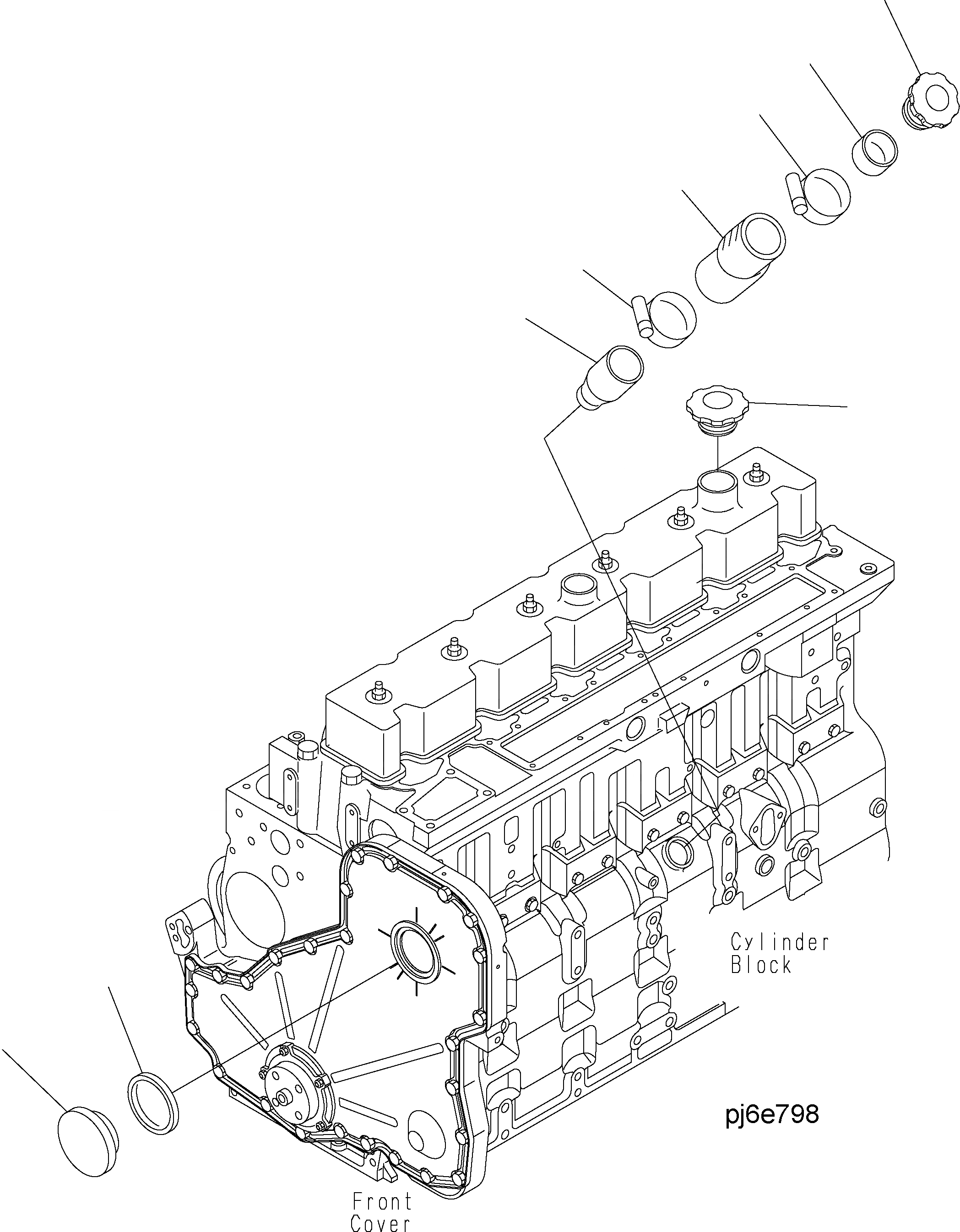 Схема запчастей Komatsu WA380-5 - МАСЛОНАЛИВНОЙ ПАТРУБОК(№87-) AA ДВИГАТЕЛЬ