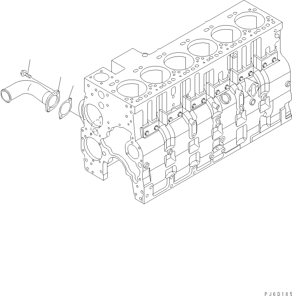 Схема запчастей Komatsu WA380-5 - ВОДН. ВХОДН. СОЕДИН-Е(№87-) AA ДВИГАТЕЛЬ