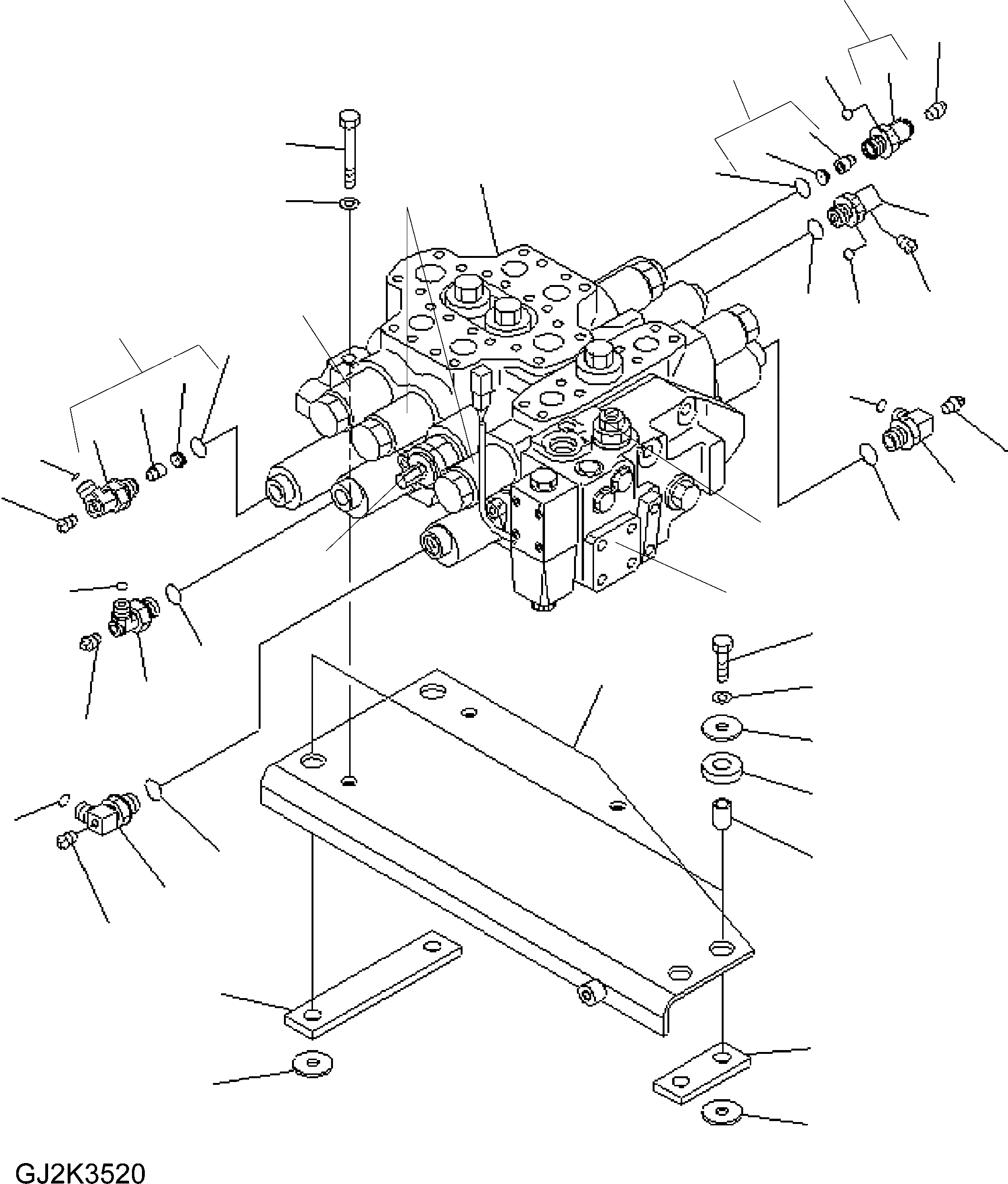 Схема запчастей Komatsu WA380-5 - ОСНОВН. КЛАПАН (С E.P.C. 3-Х СЕКЦИОНН. КЛАПАН) H ГИДРАВЛИКА