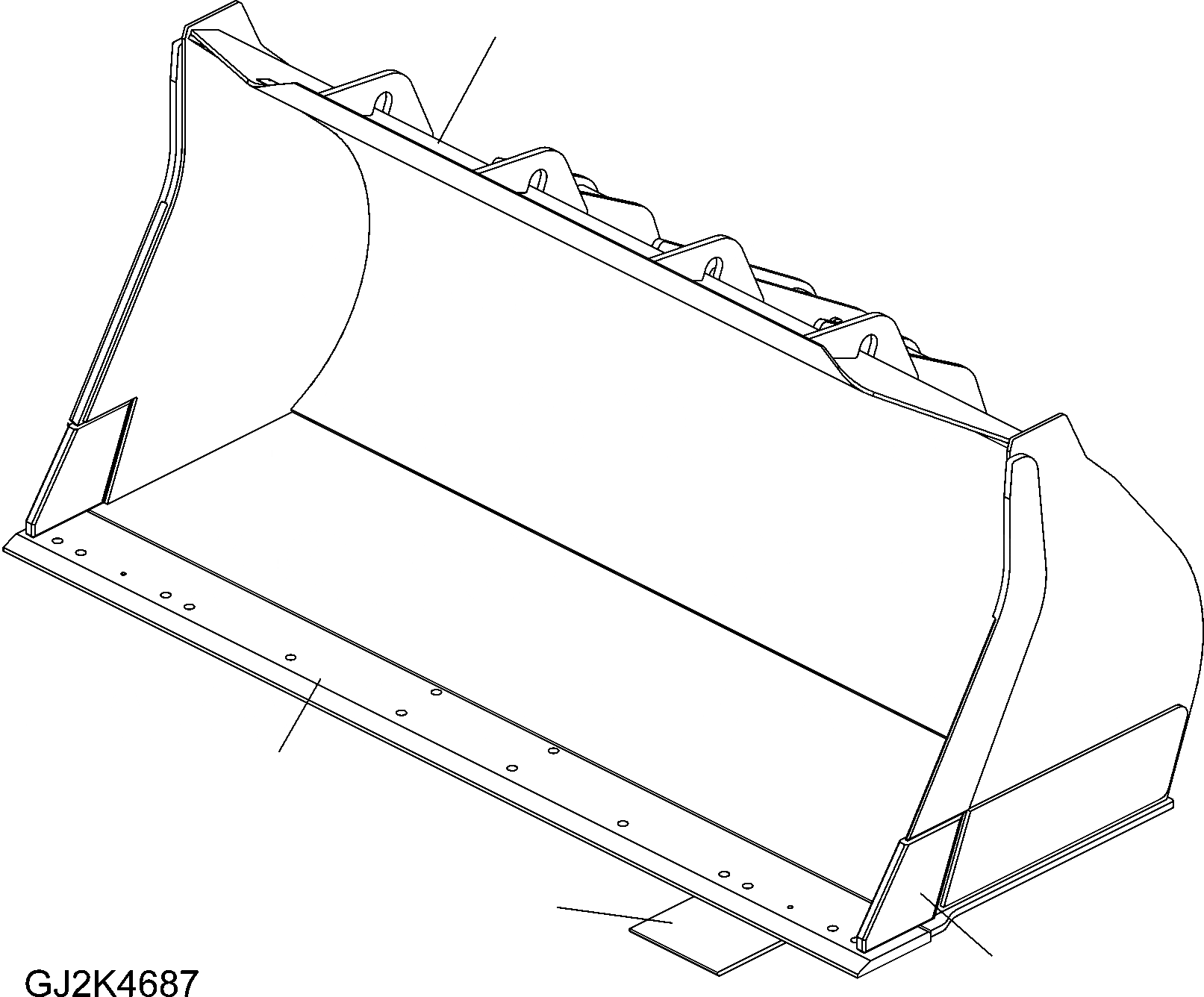 Схема запчастей Komatsu WA380-5 - КОВШ .M (ТИП A) (W/O TEETH) T РАБОЧЕЕ ОБОРУДОВАНИЕ